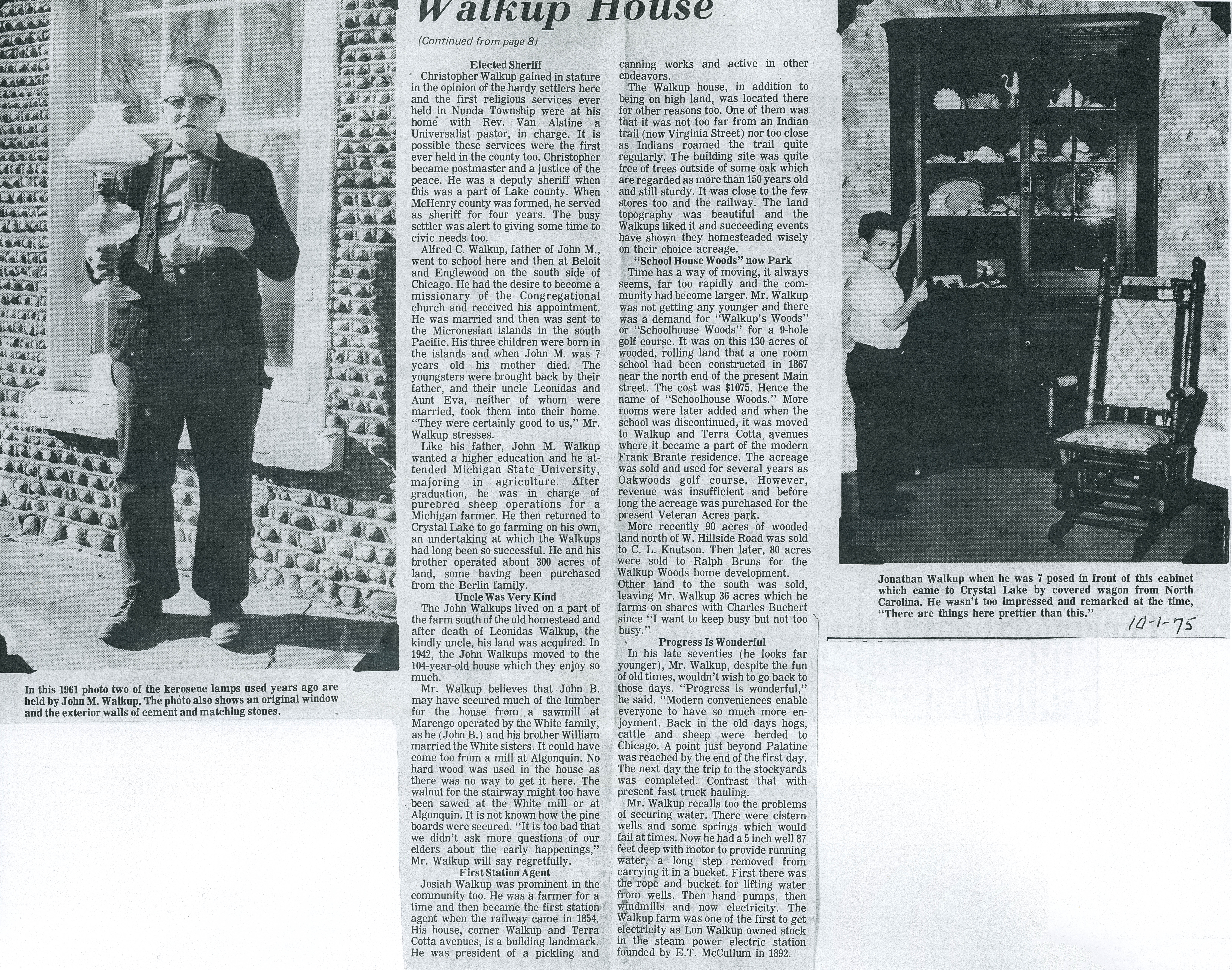 Walkup House Crystal Lake Landmark 1OCT75_2